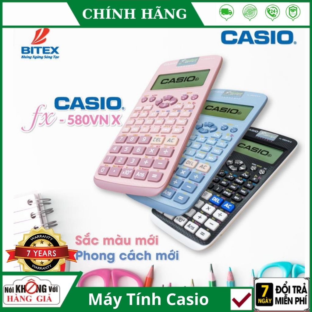 Máy tính fx-580VN X Casio dành cho học sinh, sinh viên Dùng cho các kì thi đại học, tốt nghiệp, tính toán chính xác