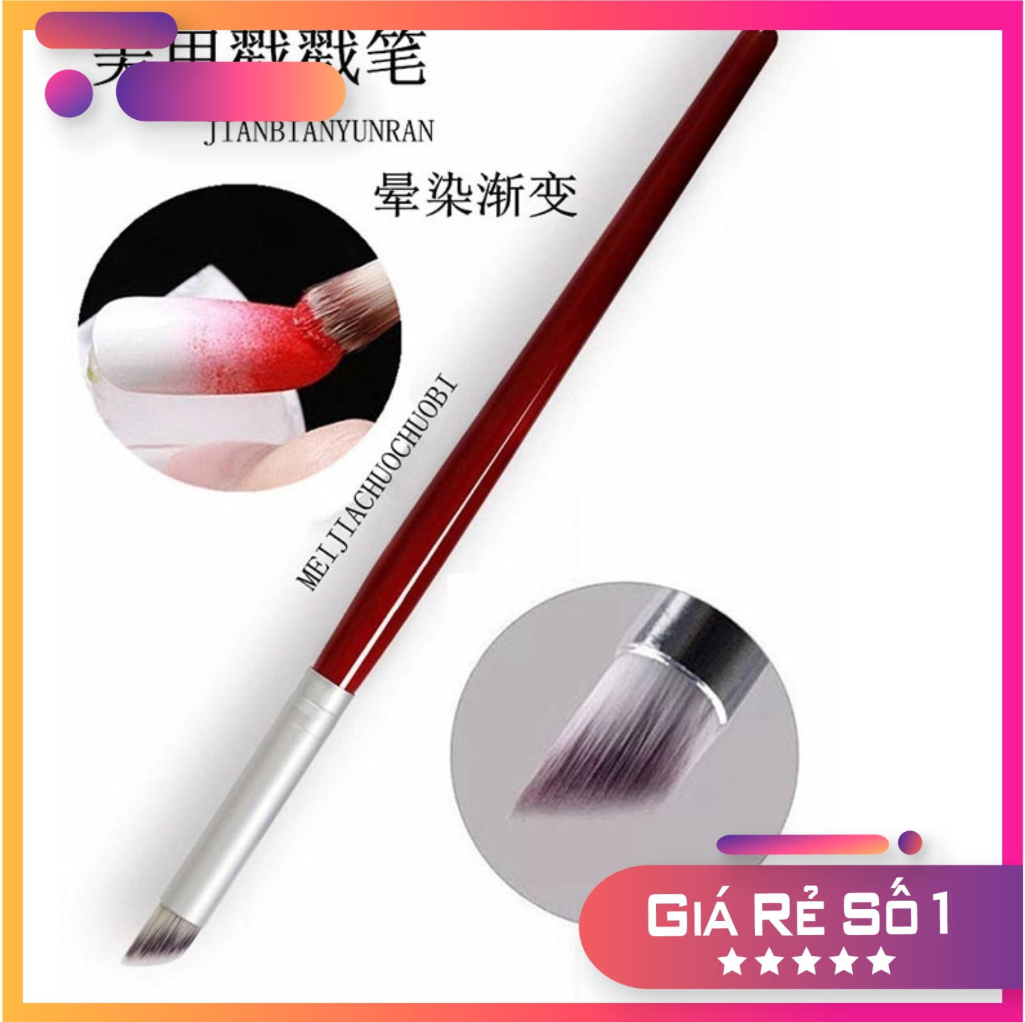 Cọ vẽ Ombre nail dụng cụ làm móng cọ đầu tròn - Sugar Nails
