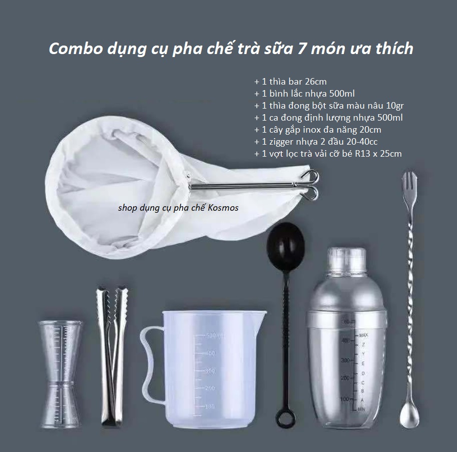 Combo dụng cụ pha chế 7 món ưa thích