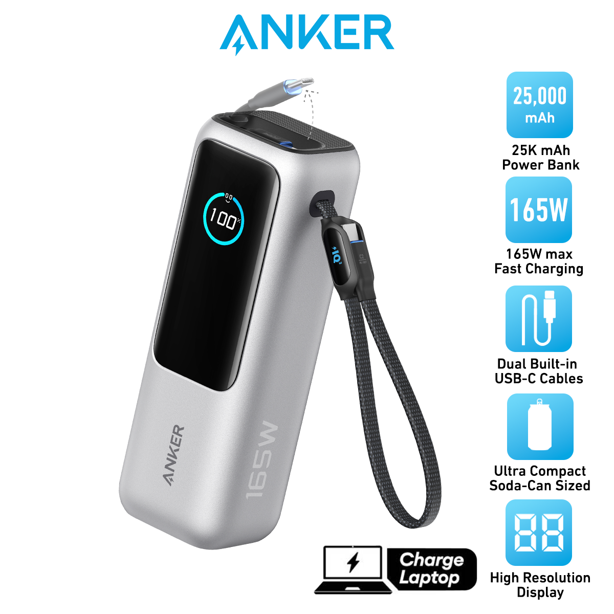 Anker CCC Power Bank 25000mAh 165W Ultra-Fast Portable Charger