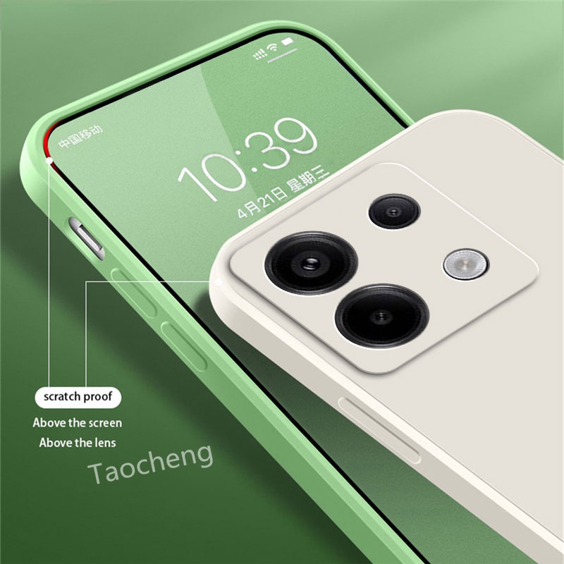 Casing For Redmi Note 13 pro plus 13pro 13pro+ Note13 2023 Square Liquid Silicone Phone Case Camera Protection Couple Shockproof Back Soft Casing Cover