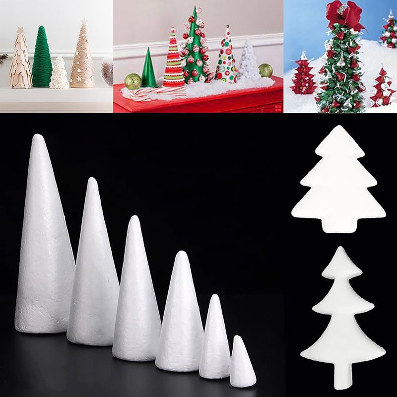 Christmas Tree Polystyrene Foam Tip Cone Craft DIY Materials Handmade ...