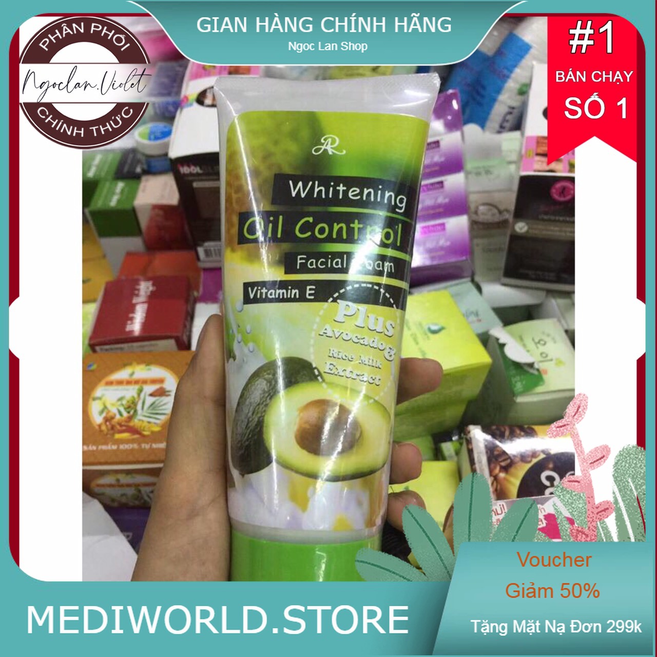 Sữa Rửa Mặt Bơ Aron Thái Lan 210g dưỡng ẩm và làm trắng da