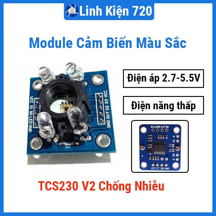 Module cảm biến màu sắc TCS230 V2 chống nhiễu, phân loại màu sắc, kiểm tra dải đọc