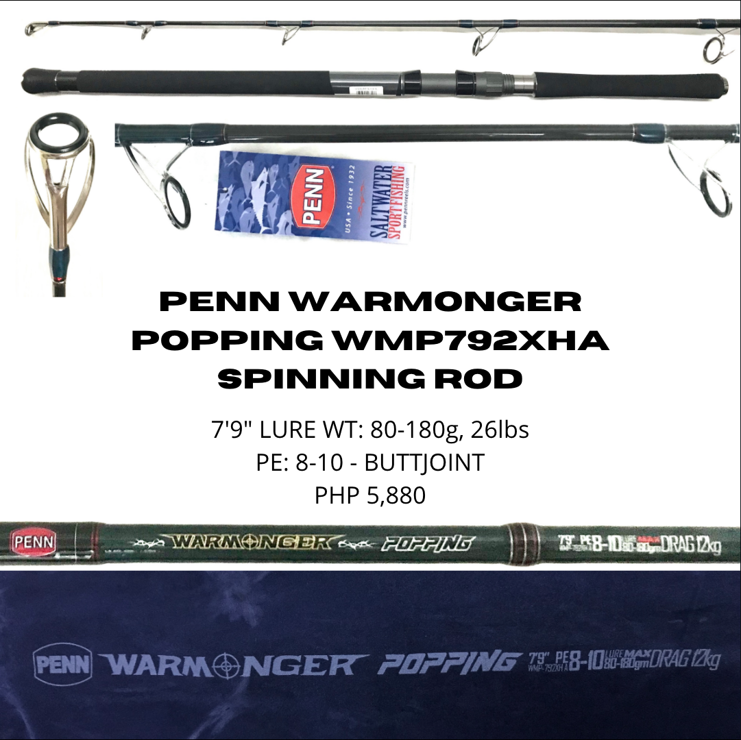 Penn Warmonger Popping Spinning Rod WMP792XHA Rod PE 810 80180g
