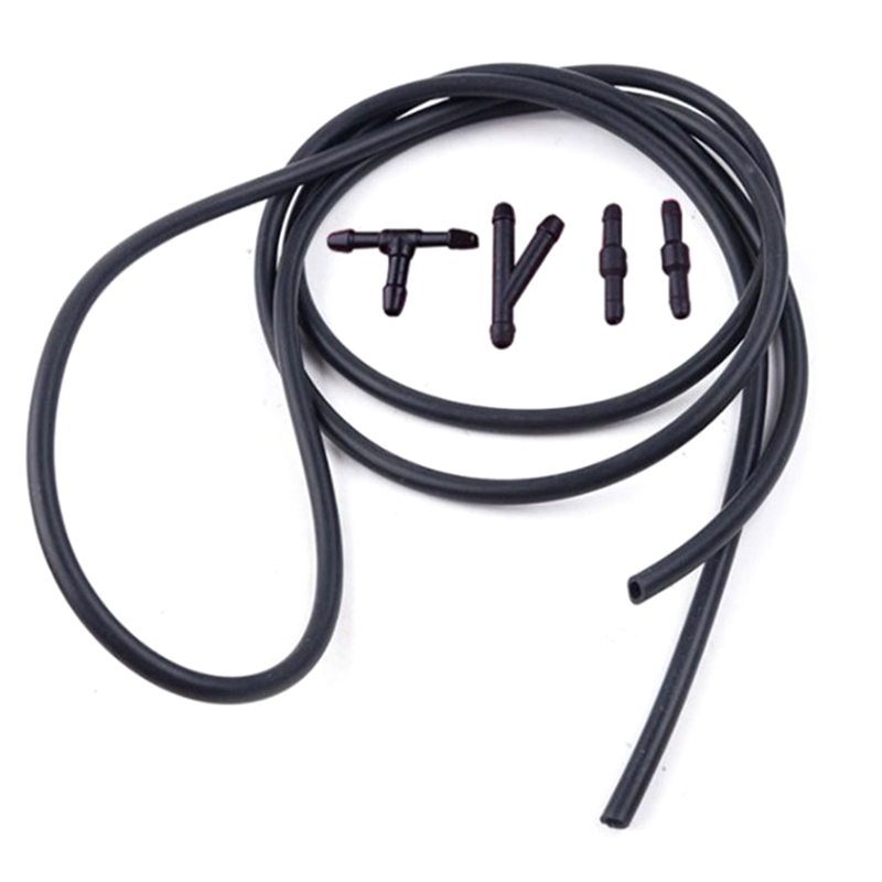1M Windshield Washer Nozzle Hose Tube Pipe Front Window Headlight Pump Car Parts With Connector T Y Straight. 