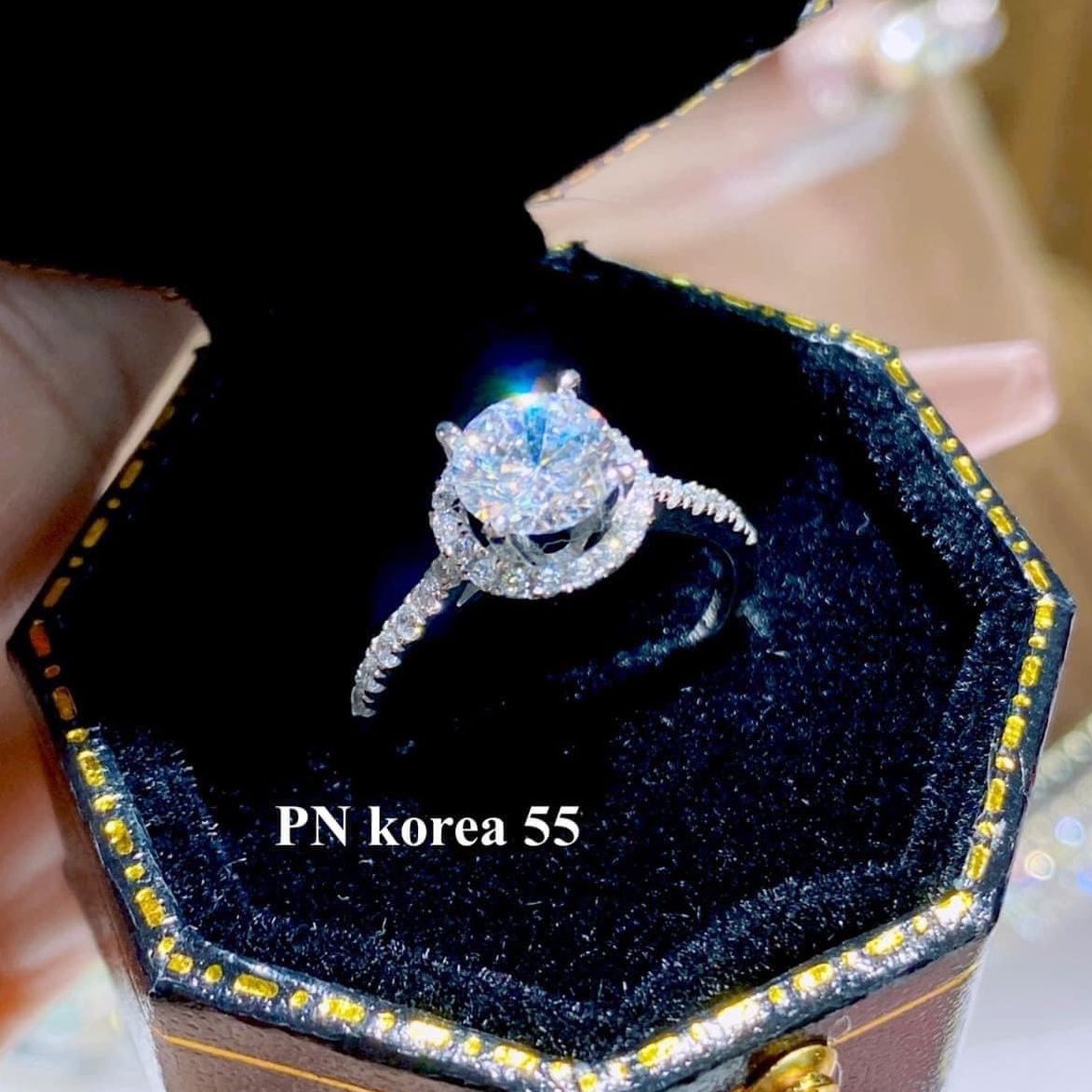 [HCM]Nhẫn vàng tây nữ nhẫn nữ đá pha lê tròn, nhẫn kim cương mạ vàng cao cấp, nhẫn vàng non, NHẪN VÀNG 24K, nhẫn bạc ý xi kim mạ vàng trắng thiết kế thời trang Trang Sức Gami N008 - CAM KẾT KHÔNG ĐEN