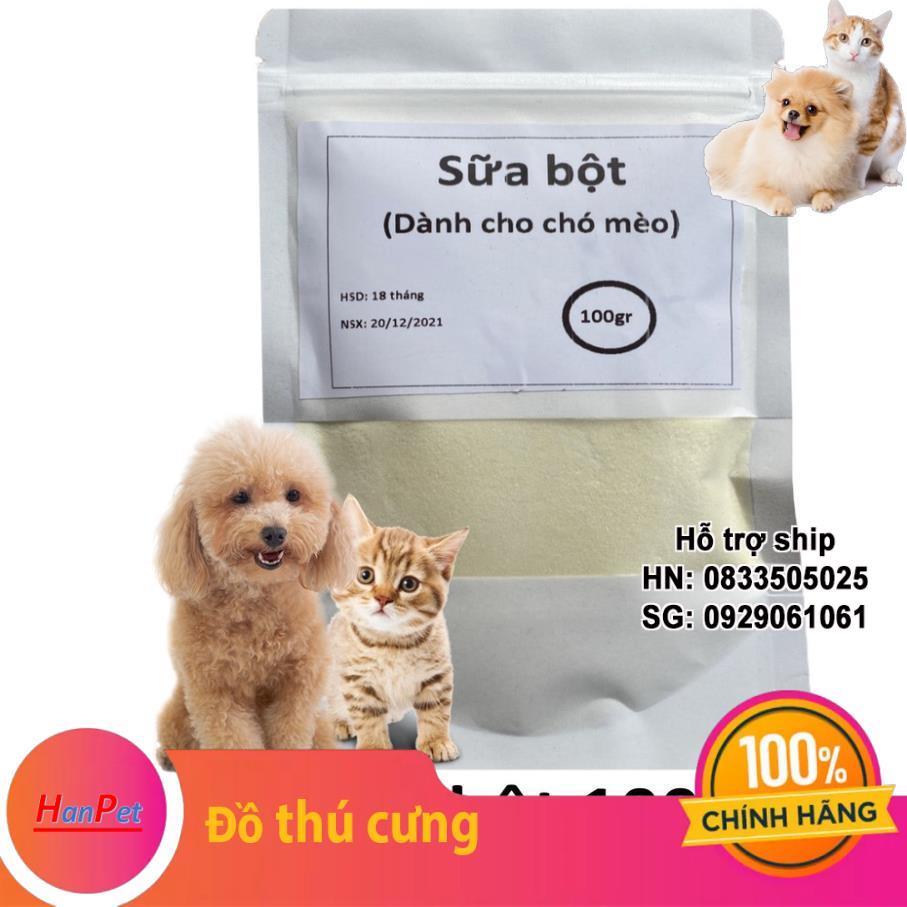Sữa bột 100gr Sữa cho chó mèo dạng bột (Bio milk new)