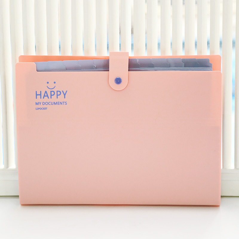 Portable Organ Bag Folder A4 Large-capacity Student Test Paper Storage Bag 12-layers Bill File Classification Storage Bag