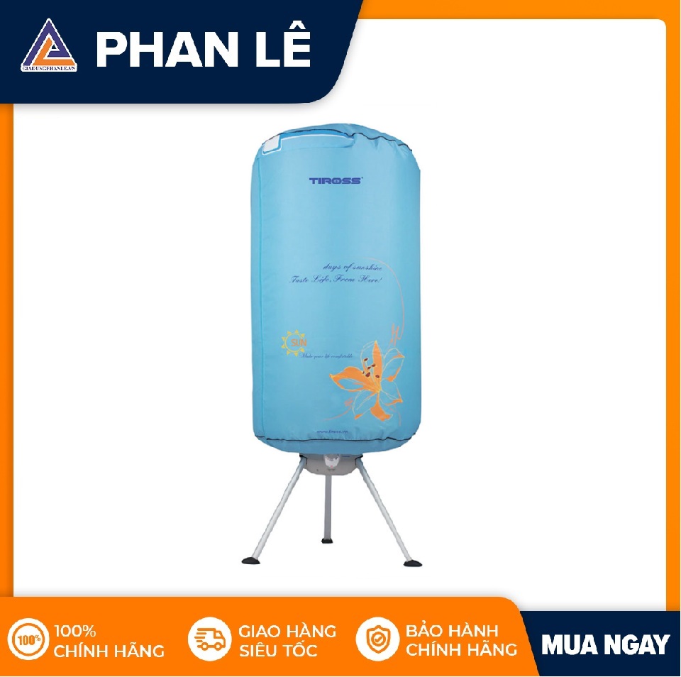 Máy sấy quần áo TIROSS TS880 (Xanh) - Bảo hành 12 tháng