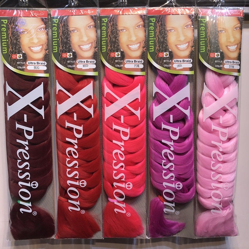 Falling Down 82Inch 165g Xpression Braids Hair Extension Expression Twist Jumbo Braid Long Pre Stretched Crochet Braiding Hair for Women