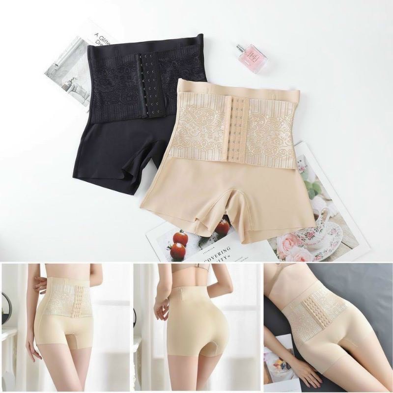 Quần gen nịt bụng su lụa móc cài trước