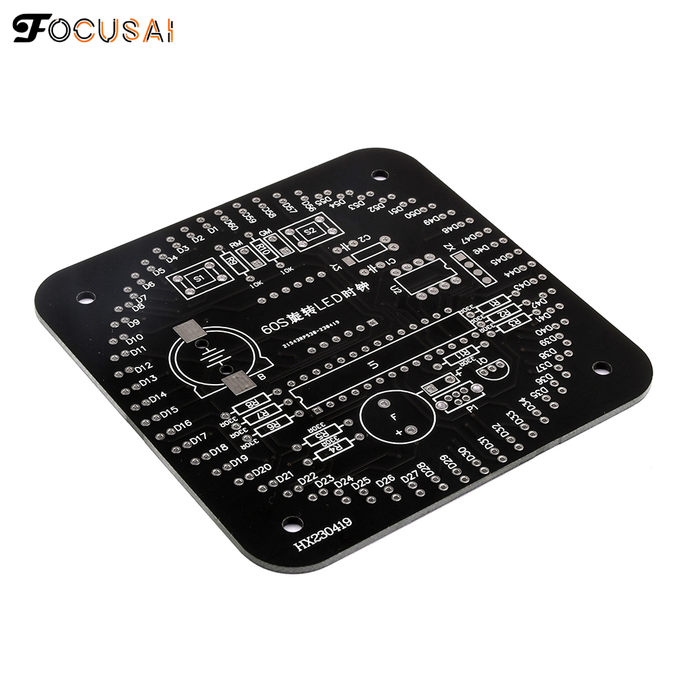 FocusAi Digital DIY Electronic Clock Kit Light Control Rotation Digital LED Temperature & Time Display Tool Set for Soldering Practice