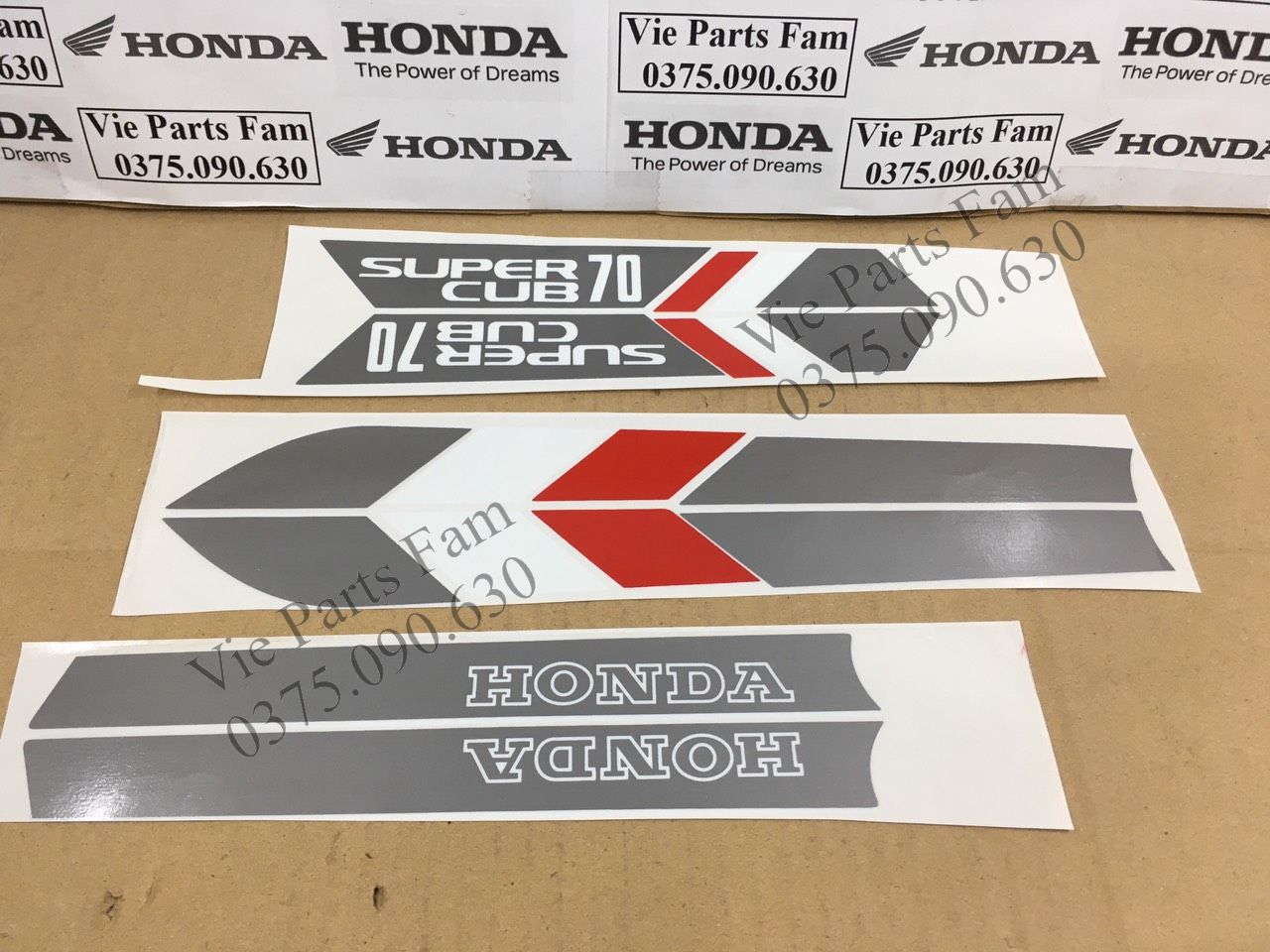 Bộ tem xe máy Honda Custom 50, Custom 70, Custom 90 (Cub 92)