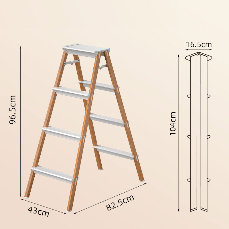 Storage folding multi-functional household ladder, indoor staircase, stool, portable telescopic ladder, aluminum alloy herringbone ladder