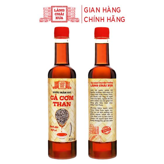 [THÙNG 6 CHAI] NƯỚC MẮM NHỈ CÁ CƠM THAN 525ML - LÀNG CHÀI XƯA