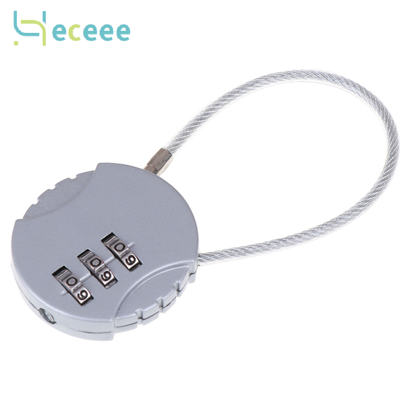 Heceee 1 cái 3.7*9cm mini 3 chữ số kết hợp du lịch hành lý vali mã khóa ổ khóa
