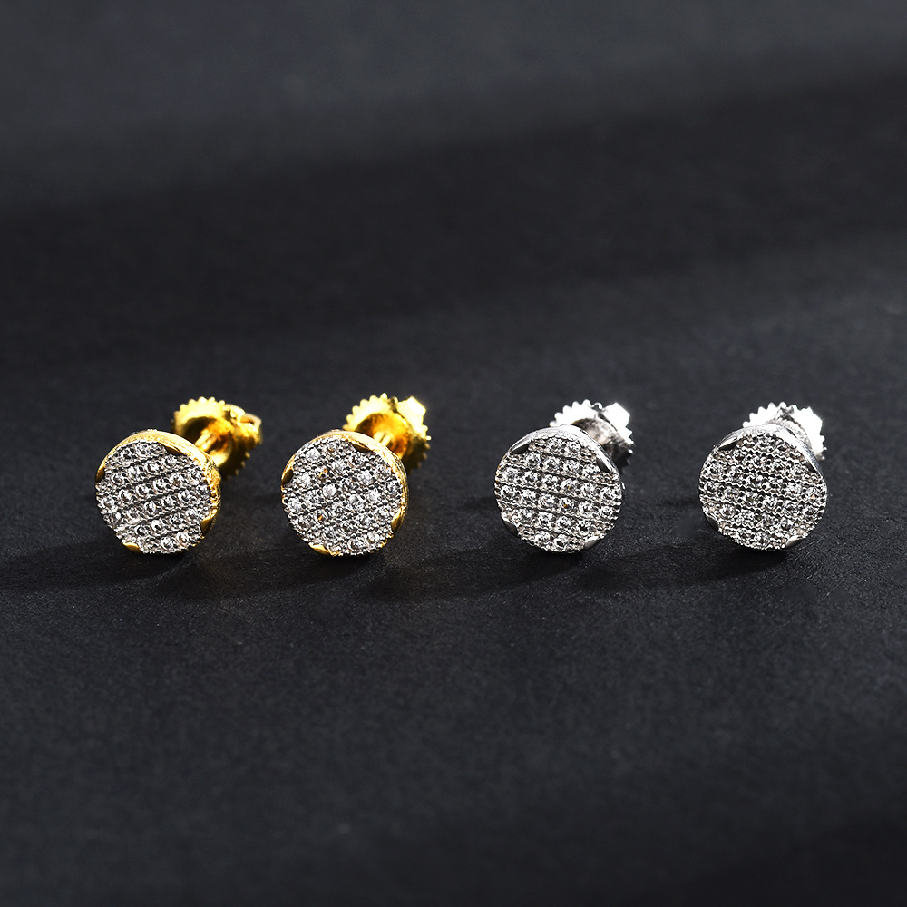 【Special offer】 Round Full Thread Ear Trendy Men's Personalized Two ...