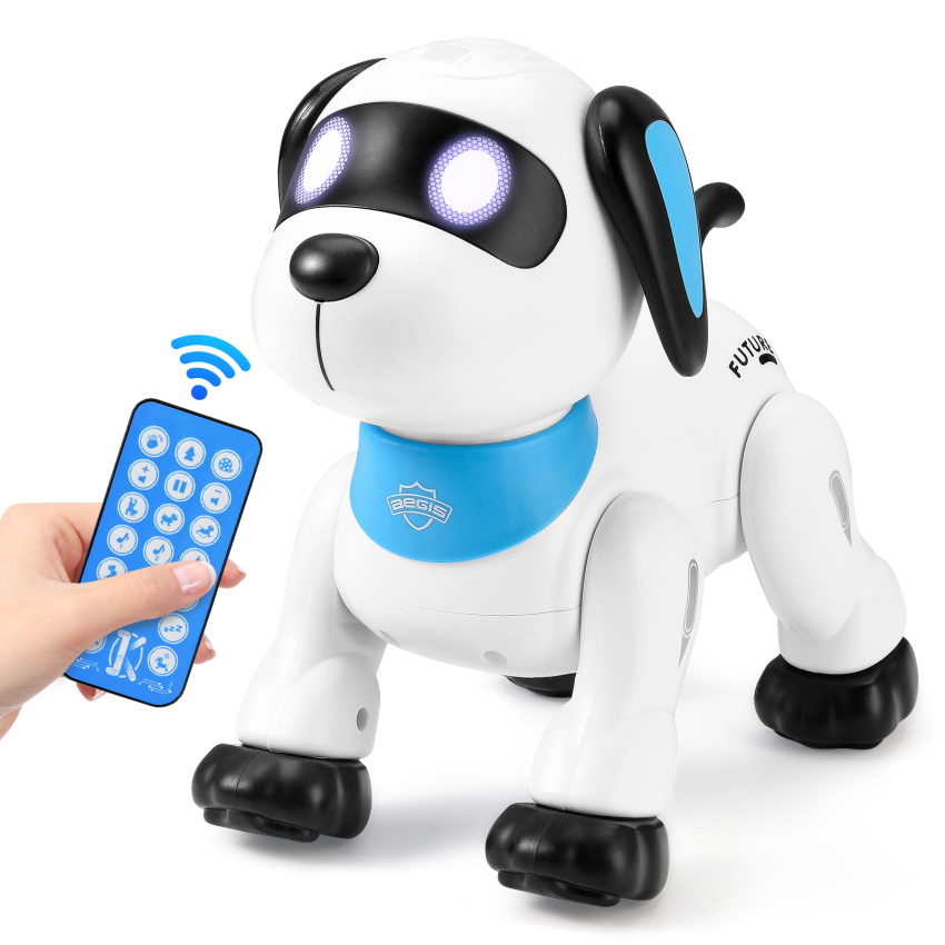 Remote Control Robot Dog Toy, Programmable Interactive & Smart Dancing Robots For Kids 5 And Up, RC Stunt Toy Dog With Sound LED Eyes, Electronic Pets Toys Robotic Dogs For Kids Gifts