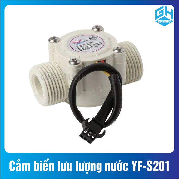 Cảm biến lưu lượng nước YF-S201 2 màu trắng ,đen