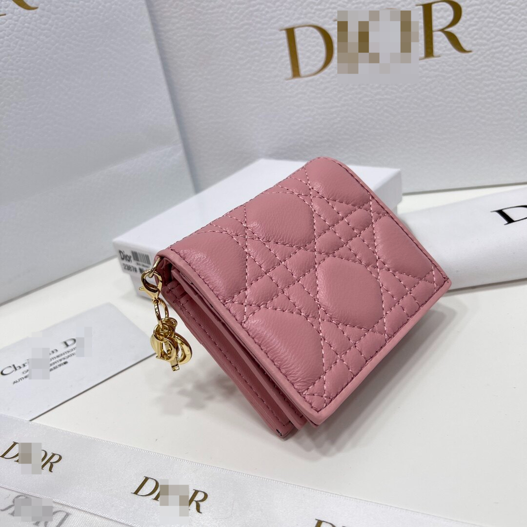 （High end bags）2023D new women's wallet leather short wallet zero wallet Box packaging