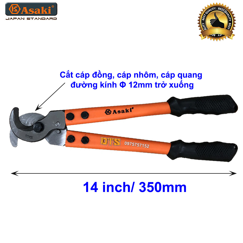Kìm cắt cáp cộng lực Asaki, kìm cắt cáp điện, cáp đồng, cáp nhôm, cáp quang, kéo cắt cáp điện, kéo trợ lực cắt cáp, kềm cắt cáp điện, máy cắt cáp, kìm cắt cáp ASAKI