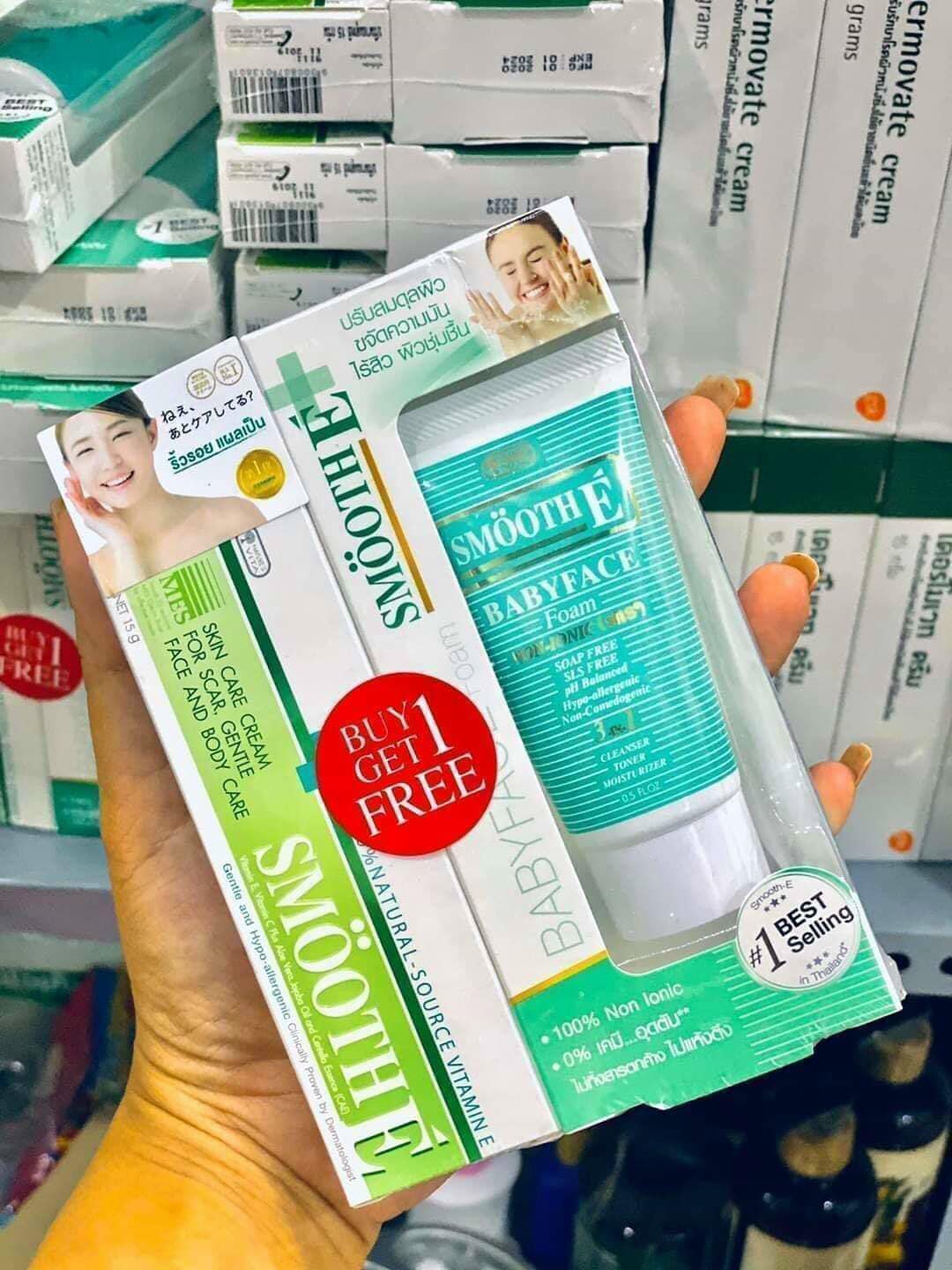 Kem bôi thâm mụn smoothe chính hãng tặng sữa rửa mặt - 7675
