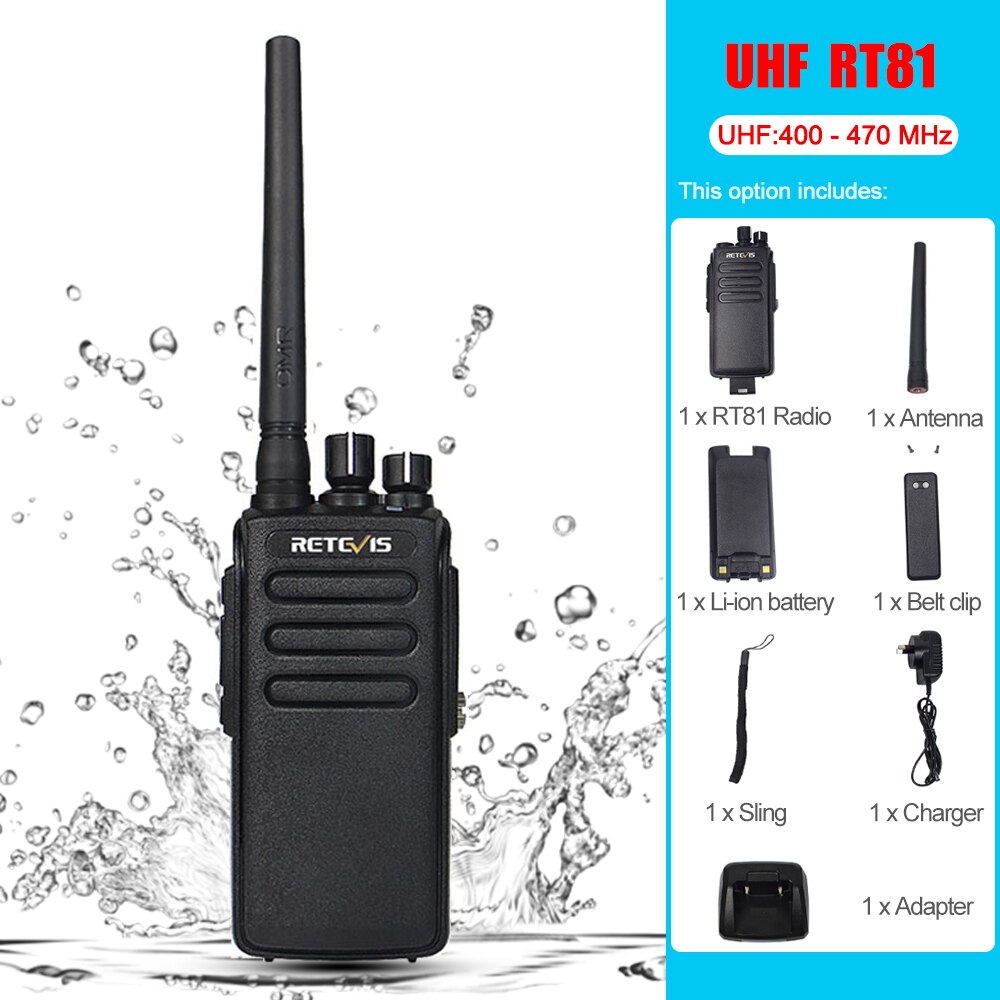 Retevis RT81 DMR Digital Walkie Talkie Pcs Powerful Long Range  Walkie-Talkie 10W Waterproof Portable Two-Way Radio For Hunting Lazada