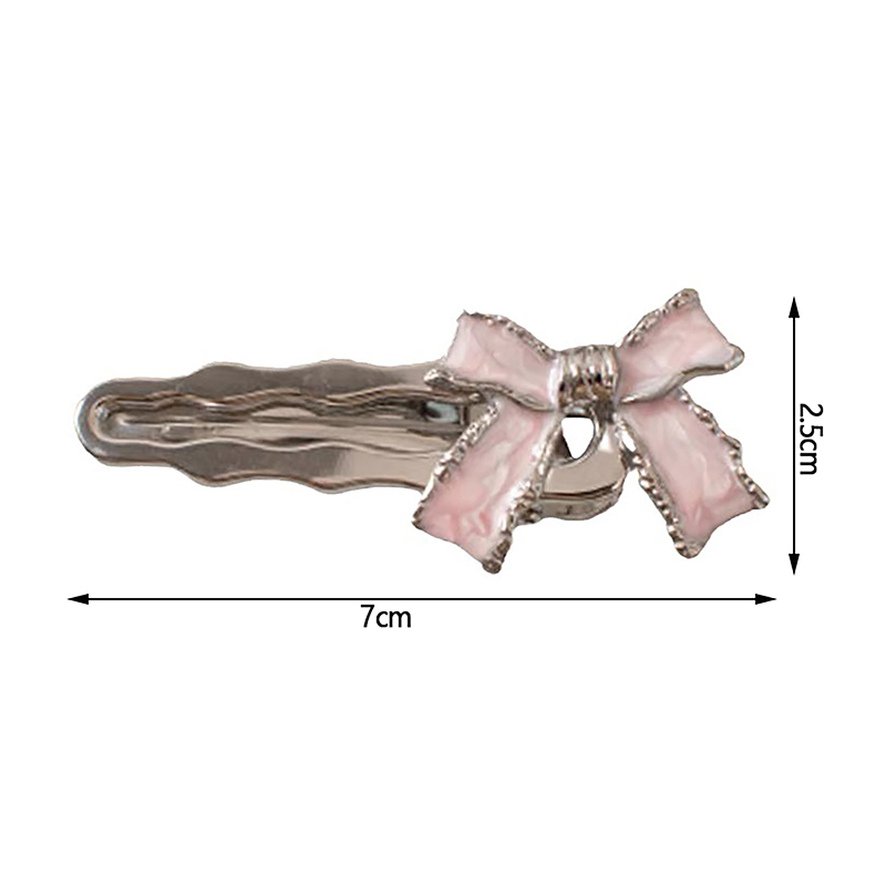 Korean Style Fashion Hair Clips Duckbill Clip Metal Bow Side Clip Bangs Clip Barrettes Girls Headwear For Women Hair Accessories ZHANGNA. 