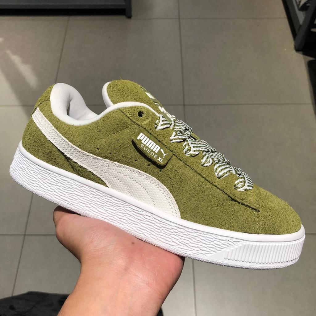 Puma Sepatu Sneakers Kasual Suede Xl Soft Wns Olive Green- White