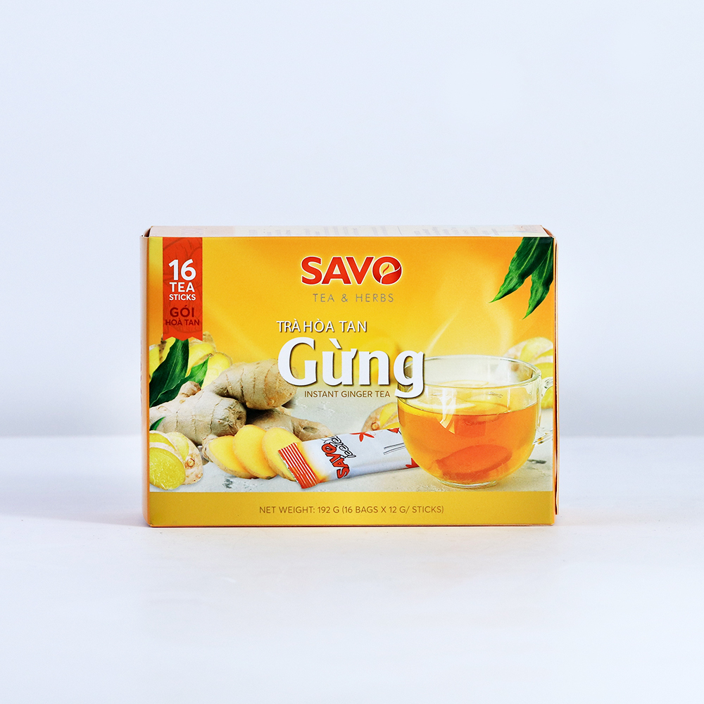 SAVO TRÀ HÒA TAN - VỊ GỪNG (Hộp 16 gói)