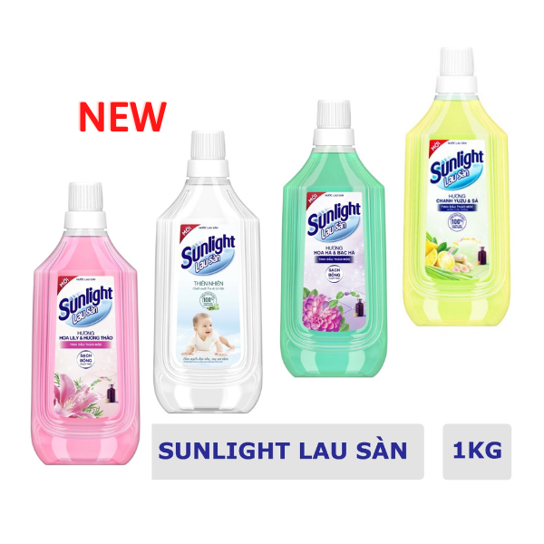 Combo 4 Chai Nước Lau Sàn Sunlight 1Kg /chai - Full màu