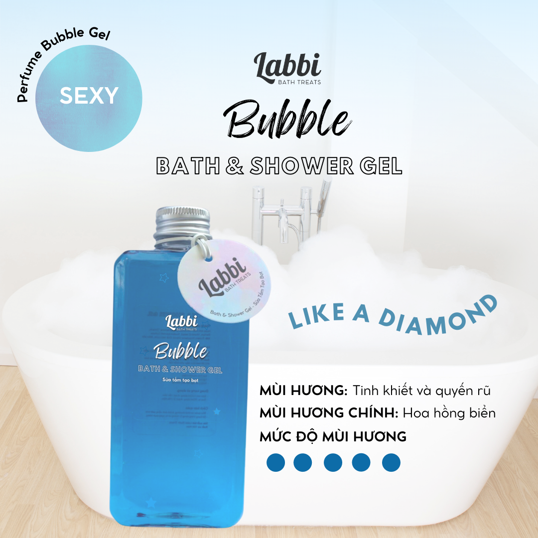 Like a diamond tạo bọt bồn tắm / gel tắm tạo bọt / bubble gels