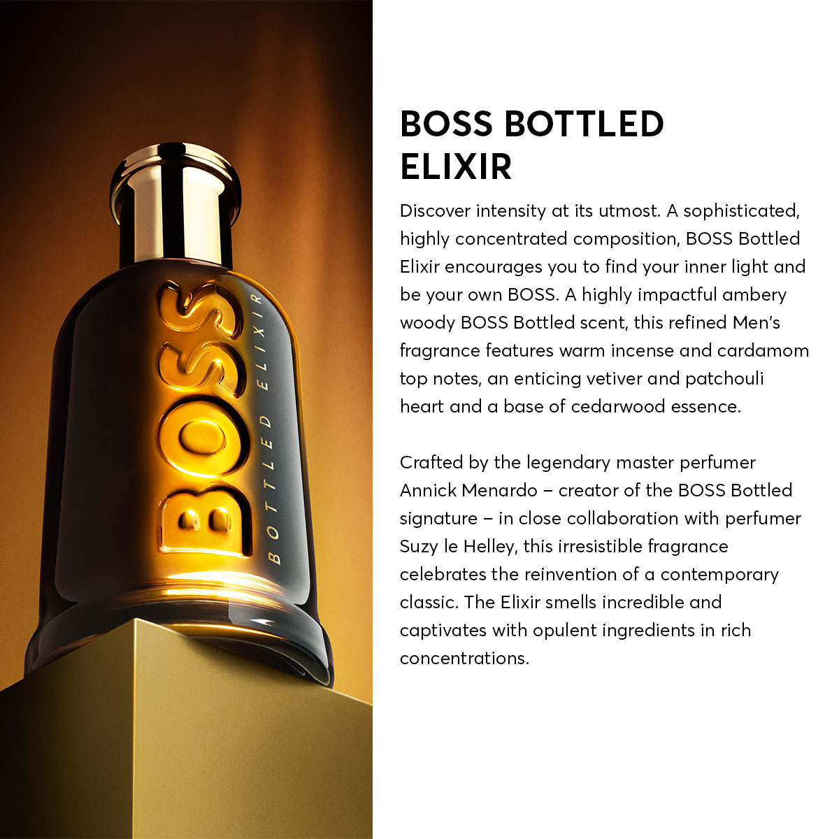 BOSS Bottled Elixir Parfum for Men 50ml | 100ml - Incense, Vetiver