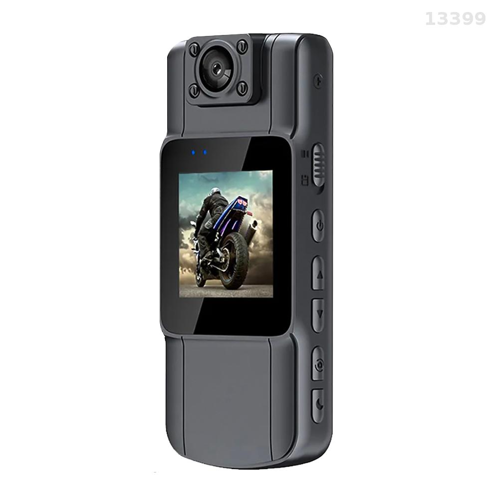 4K UHD Mini Body Camera with Audio and Video Recording 150°Wide Angle 180°Lens Rotatable WiFi Video Camera with 1.54in TFT Screen Night Vision Motion Detection APP Control for Daily Record/Service/Delivery/Conference