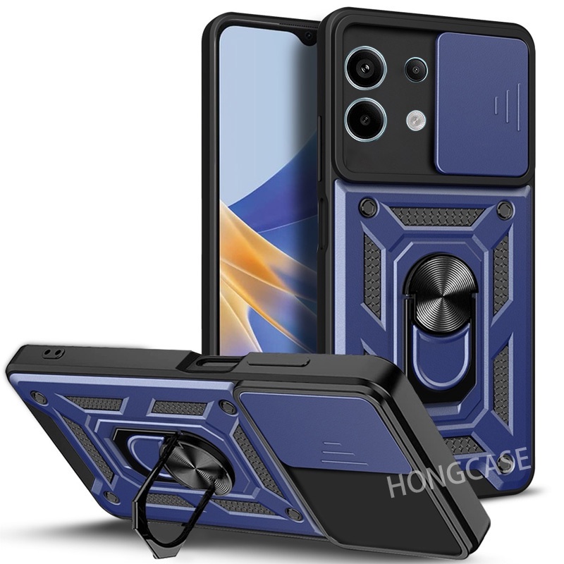 Ốp cho Redmi Note 13 Pro 5g note13 13Pro note13pro 2023 vỏ điện thoại cửa sổ trượt khung Vòng nhẫn Vỏ giáp chống sốc đẩy kéo Máy ảnh Vỏ lưng bảo vệ