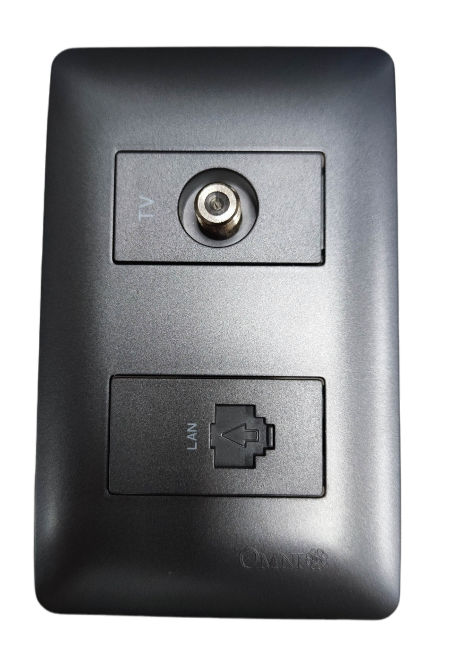 2 Gang LAN Outlet and Cable TV Outlet with Plate ( Designer Series