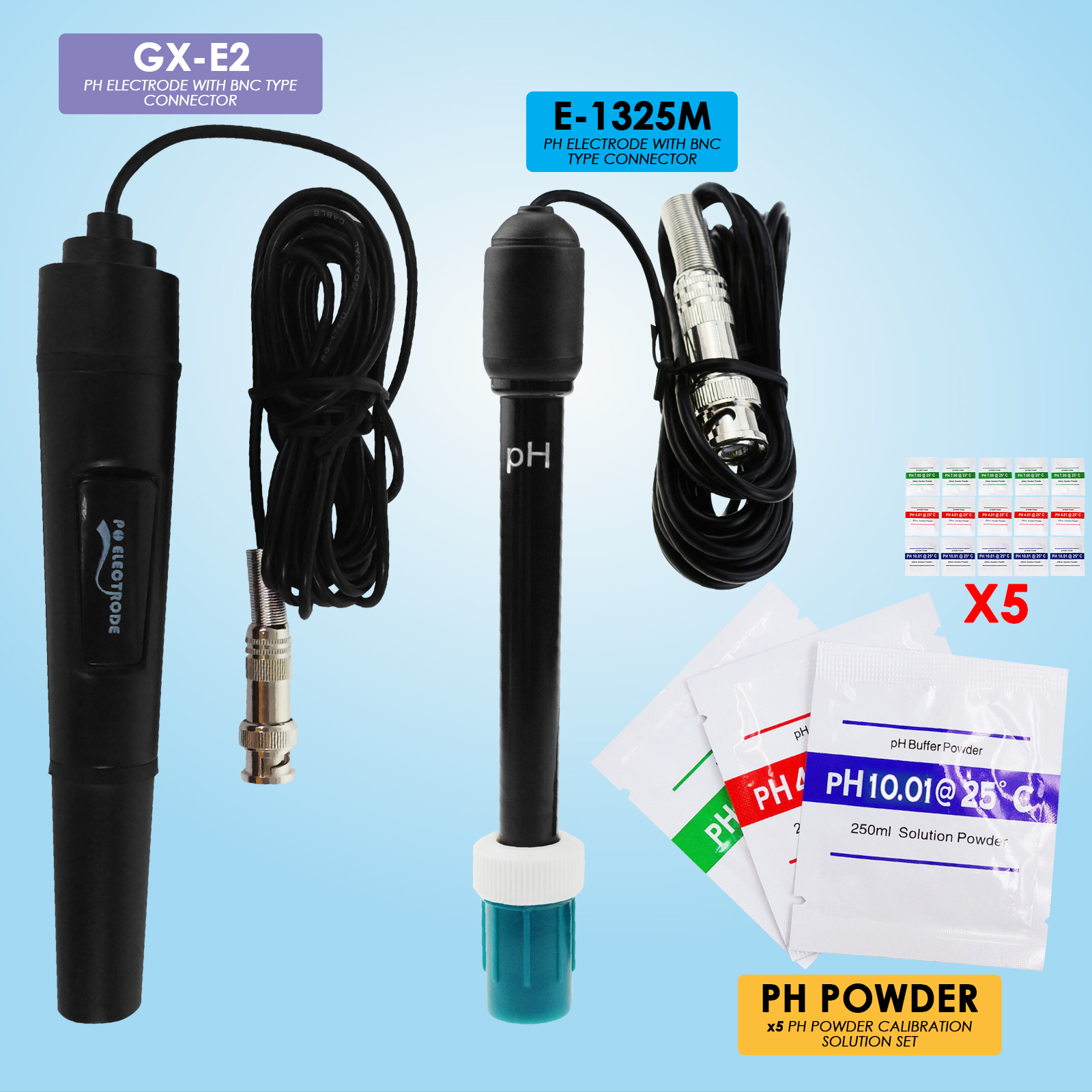 【Unique features】pH Electrode Probe BNC Connector, 300cm Cable for PH ...