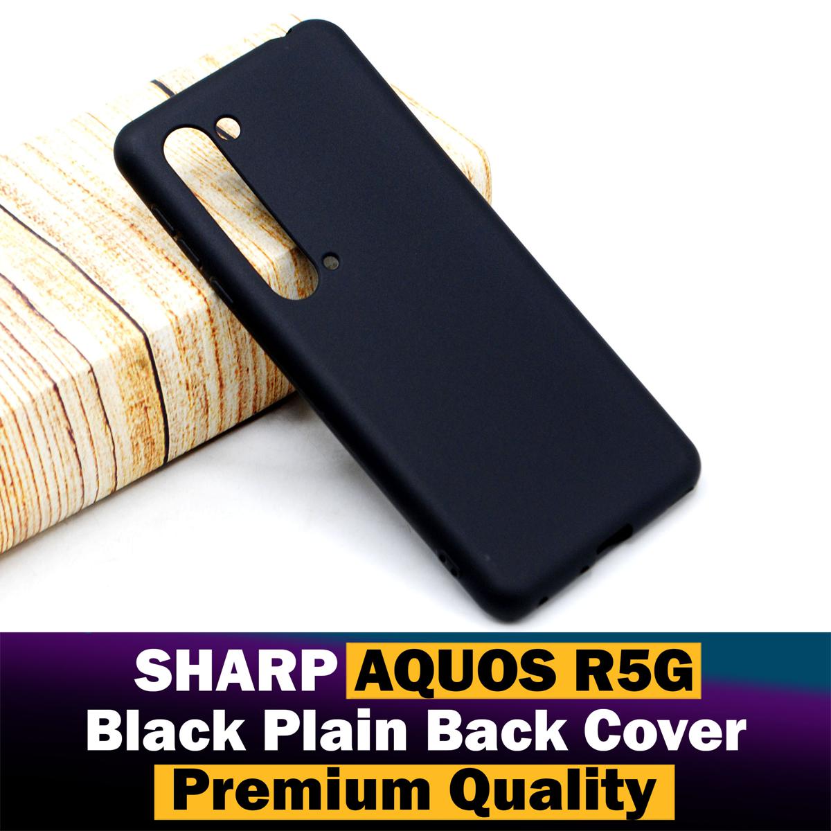 Sharp Aquos R5G Back Cover Soft Plain Black Case For Sharp Aquos R5G