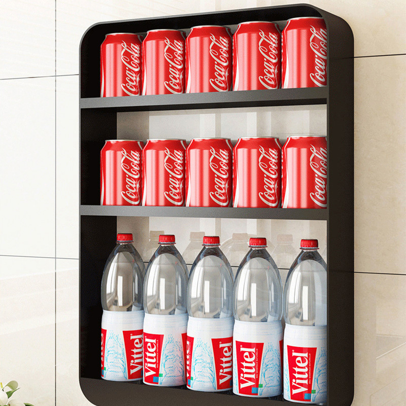 Kitchen shelves, spice racks, wall-mounted, non-perforated, wall-mounted multi-layer household storage shelves, condiment storage hangers