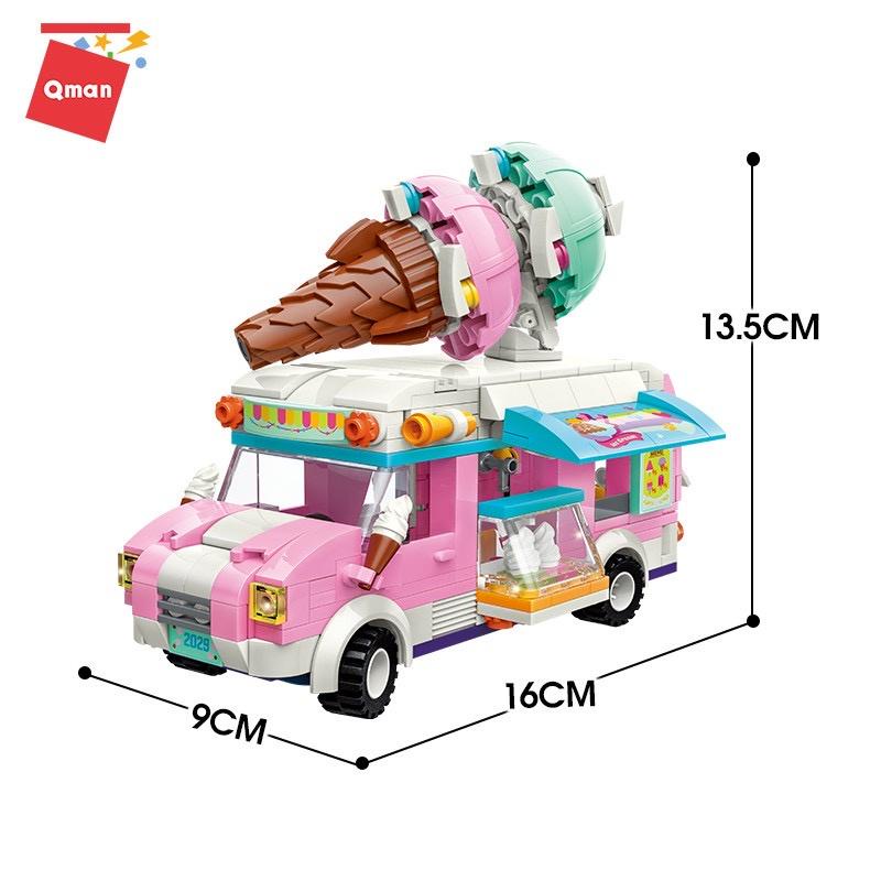 Đồ chơi lắp ráp xếp hình Qman 2029 - Xe Kem (388 Mảnh Ghép)