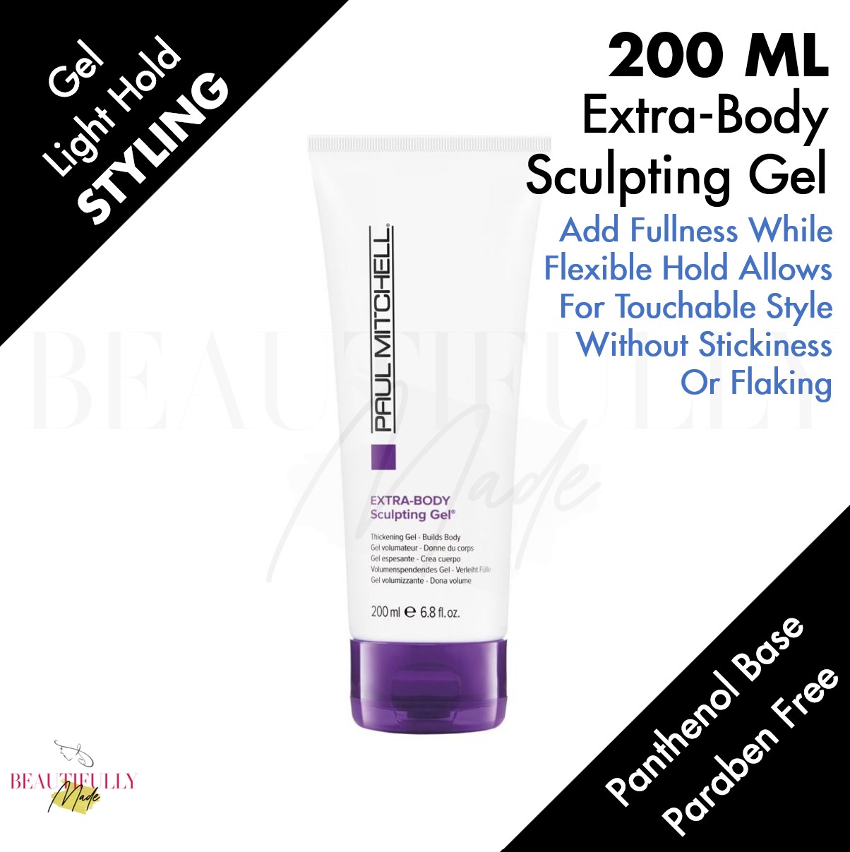 Paul Mitchell Extra-Body Sculpting Gel, Thickens + Builds Body, For Fine  Hair 