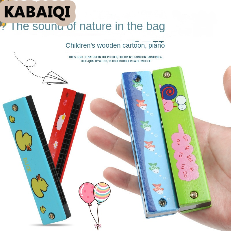 KABAIQI Kèn harmonica Gỗ / Kèn harmonica 16 Lỗ Cho Bé
