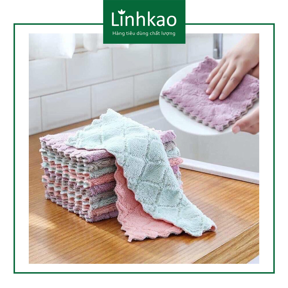 10 KHĂN LAU ĐA NĂNG 2 MẶT VIỀN ZIC ZAC
