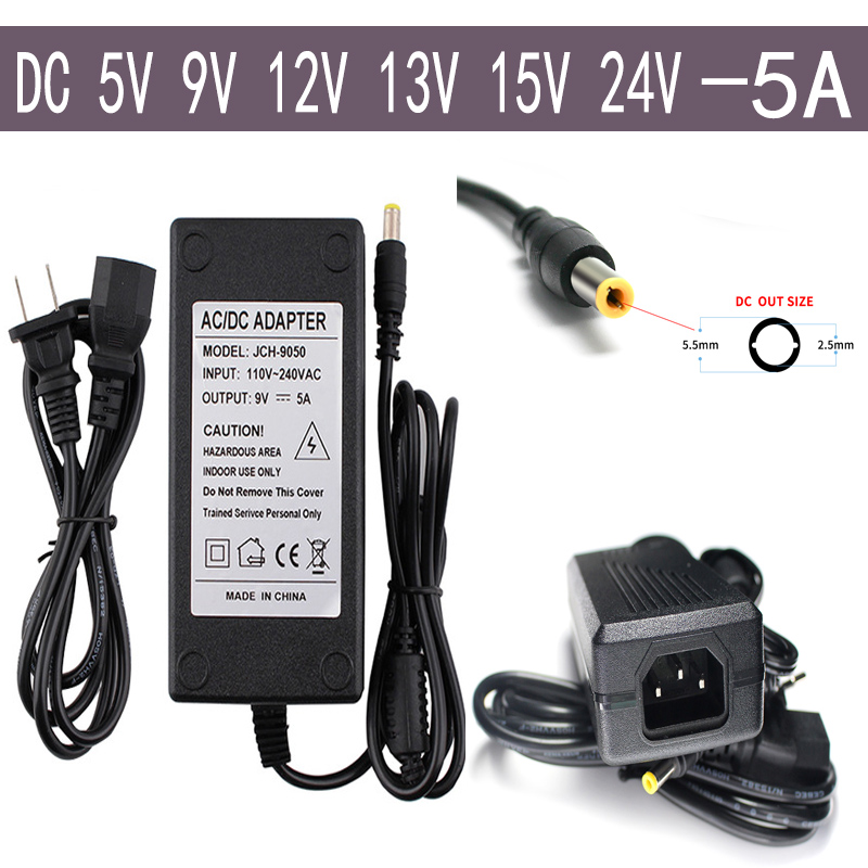 Ac Dc Universal Power Adapter Supply 220v To 12v 24v 15v 9v 13v 5v 5a 