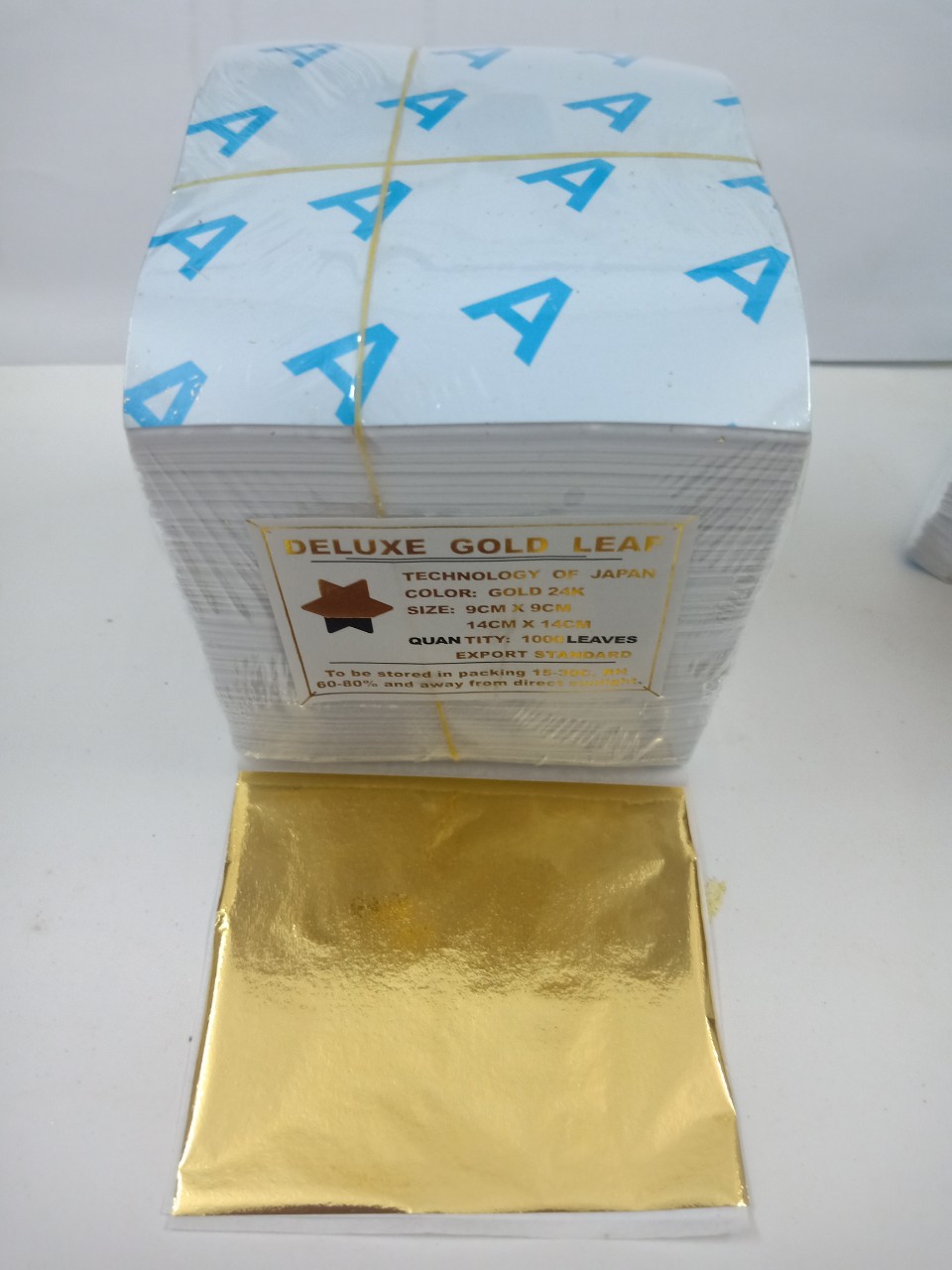 Lá vàng Nhật 9*9cm (Hộp 1000 lá)