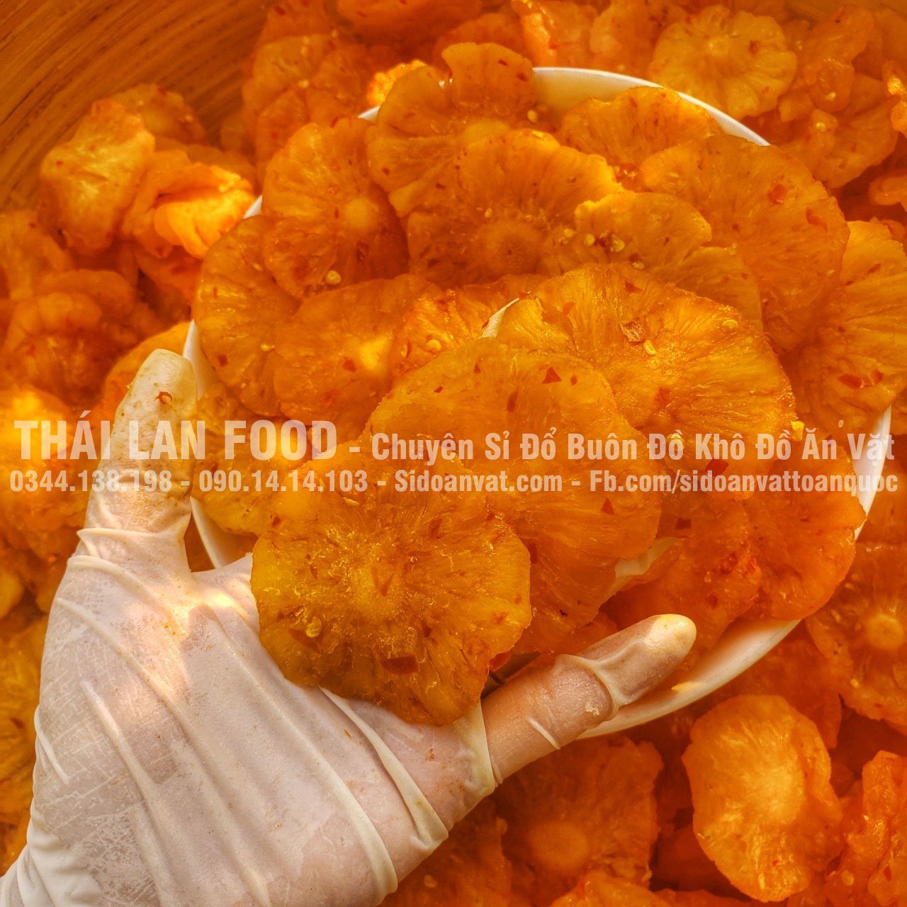 Thơm Sấy Dẻo Muối Ớt Thái Lan Lon 500gram