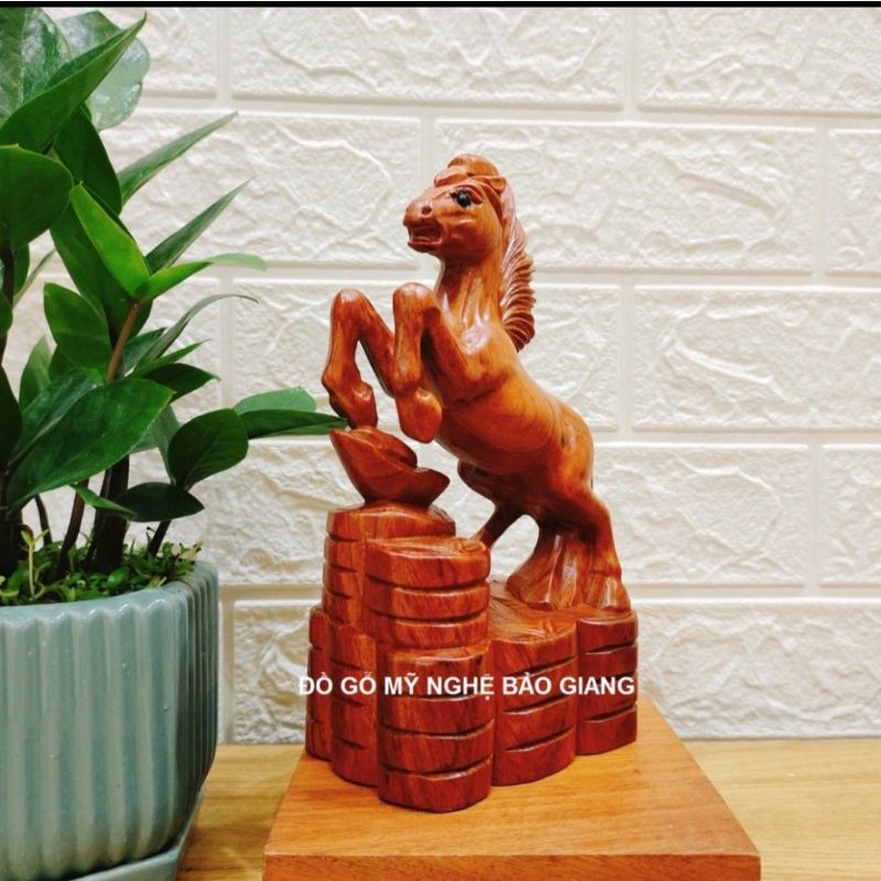 [GIARE] Tượng con ngựa gỗ hương 15 cm