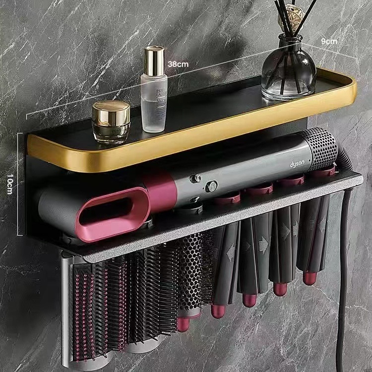 Wall-Mounted Dyson Dryer Hair Curler Storage Rack Suitable For Dyson Airwrap Necessary Bathroom Shelf Hair Care Tool Storage