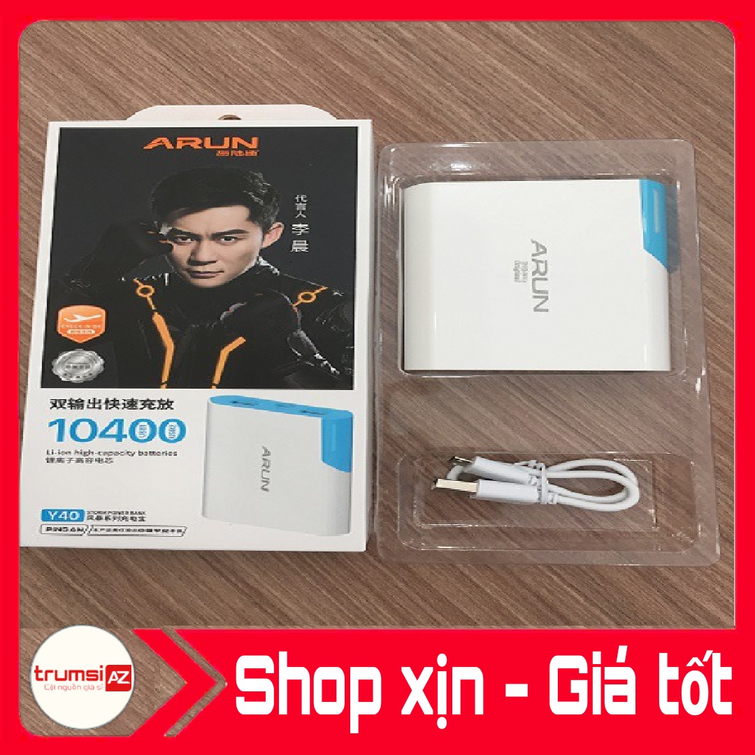Pin dự phòng arun 10400mah - y40 tq